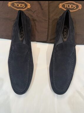 Tod's Black Suede Loafers